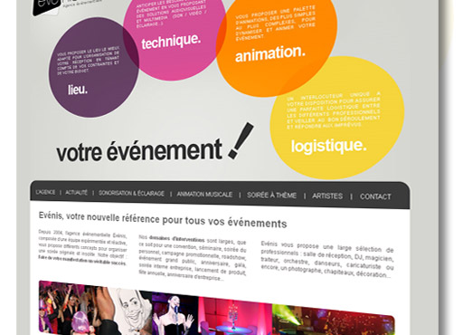 Nouveau site agence Evenis.fr
