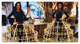 porteuses de flutes champagne