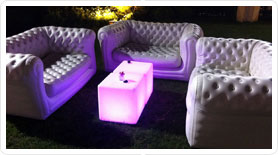 mobilier lumineux soire lounge