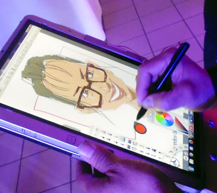 caricaturiste ipad 