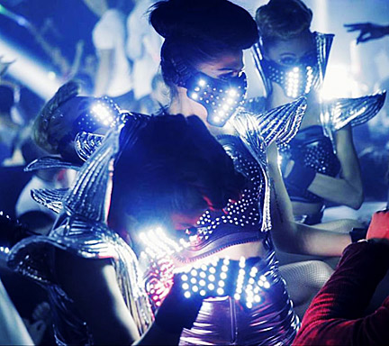 danseuses Led futuriste